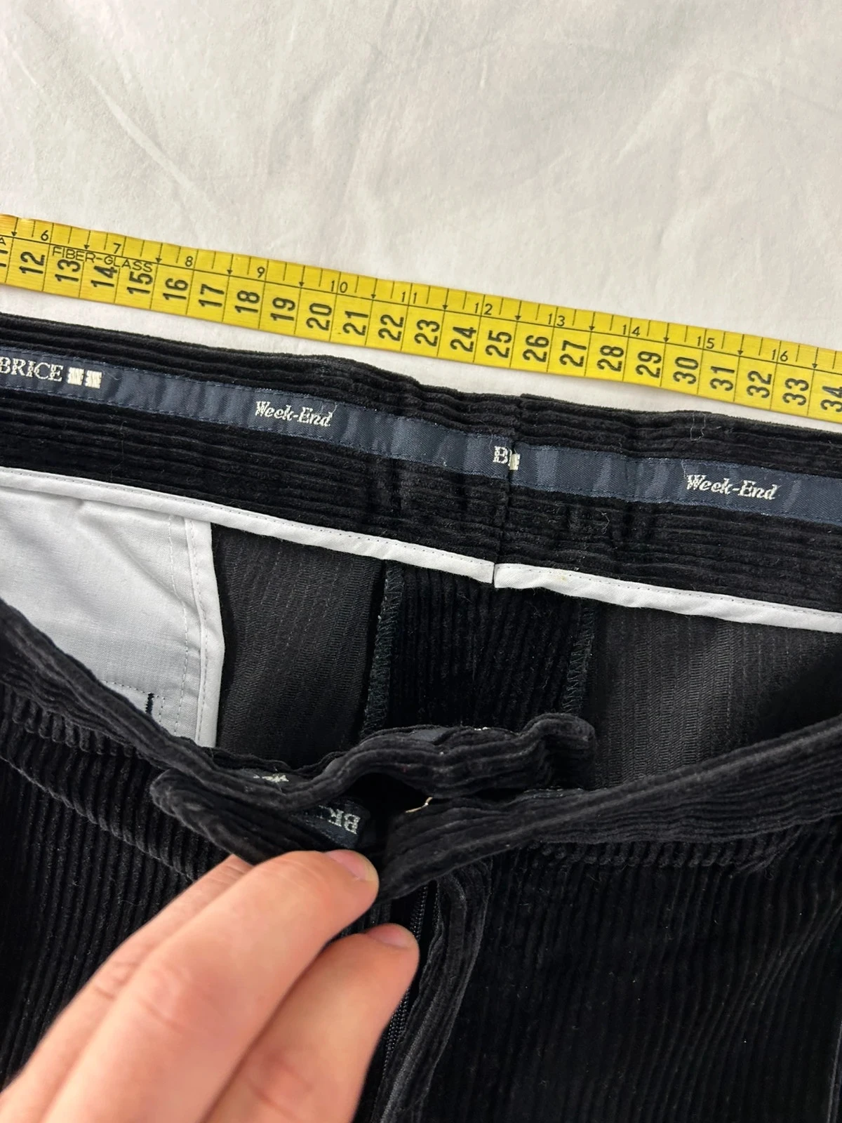 Calça de fato preta Brice estilo fim de semana em veludo costelas tamanho 50 – photo 12